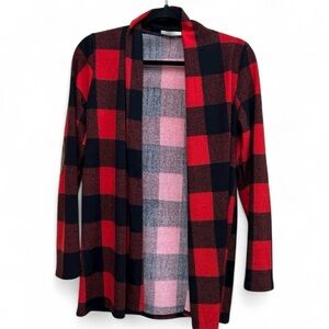 Red and Black Plaid Women's Top Size; Small NWOT